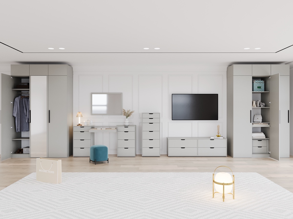 Шкаф распашной Даллас ,трехдверный ,Белый  